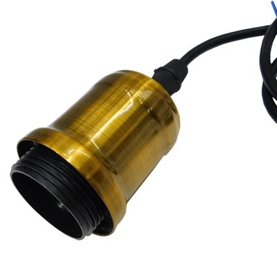 GLOBOSTAR® ANER 01073 Vintage Κρεμαστό Φωτιστικό Οροφής με Ντουί 1 x E27 AC 220-240V IP20 - Μαύρο & Χρυσό - Μ27.5 x Π27.5 x Υ19cm