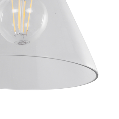 GLOBOSTAR® BINGLEY 01074 Vintage Φωτιστικό Τοίχου - Απλίκα με Ντουί 1 x E27 AC 220-240V IP20 - Διάφανο & Χρυσό - Μ18 x Π28 x Υ25cm