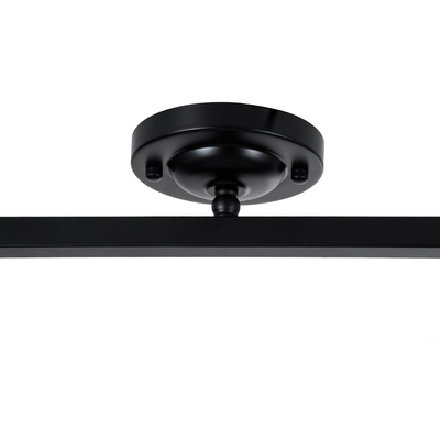 GLOBOSTAR® CANNES 01081 Μοντέρνο Φωτιστικό Οροφής με Ντουί 2 x E27 AC 220-240V IP20 - Μαύρο - Μ61 x Π12 x Υ48cm