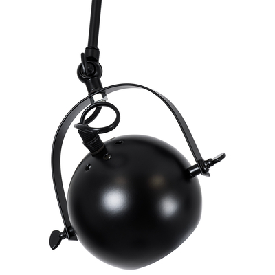 GLOBOSTAR® CANNES 01081 Μοντέρνο Φωτιστικό Οροφής με Ντουί 2 x E27 AC 220-240V IP20 - Μαύρο - Μ61 x Π12 x Υ48cm