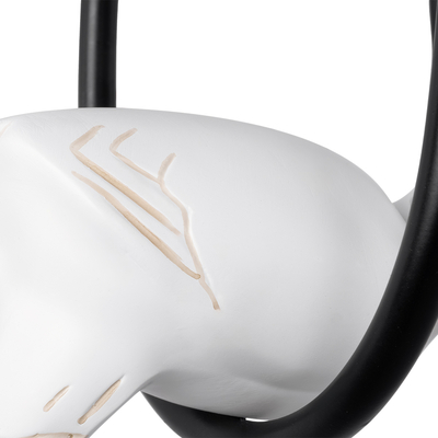 GLOBOSTAR® DOVE 01086 Vintage Φωτιστικό Τοίχου - Απλίκα με Ντουί 2 x E14 AC 220-240V IP20 - Μαύρο & Μπεζ - Μ28 x Π28 x Υ30cm