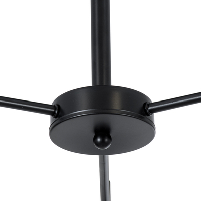 GLOBOSTAR® LUNA 01087 Μοντέρνο Φωτιστικό Οροφής με Ντουί 3 x E27 AC 220-240V IP20 - Λευκό & Μαύρο - Μ45 x Π45 x Υ40cm