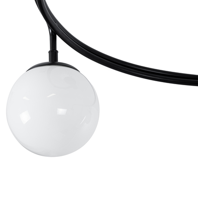 GLOBOSTAR® SELINA 01089 Μοντέρνο Φωτιστικό Οροφής με Ντουί 3 x E27 AC 220-240V IP20 - Μαύρο & Λευκό - Μ60 x Π60 x Υ45cm