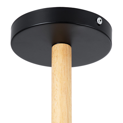 GLOBOSTAR® OLD SCHOOL 01094 Μοντέρνο Φωτιστικό Οροφής με Ντουί 6 x E27 AC 220-240V IP20 - Μαύρο & Μπεζ - Μ75 x Π75 x Υ40cm