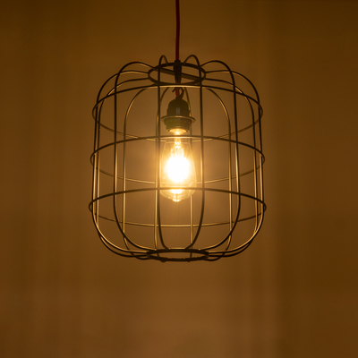 GLOBOSTAR® PARROT 01099 Μοντέρνο Κρεμαστό Φωτιστικό Οροφής με Ντουί 1 x E27 AC 220-240V IP20 - Μαύρο - Μ28 x Π28 x Υ30cm