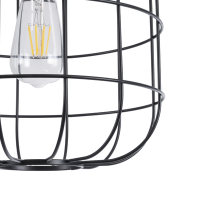 GLOBOSTAR® PARROT 01099 Μοντέρνο Κρεμαστό Φωτιστικό Οροφής με Ντουί 1 x E27 AC 220-240V IP20 - Μαύρο - Μ28 x Π28 x Υ30cm