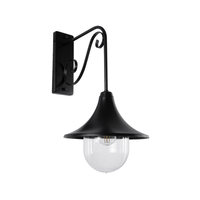 GLOBOSTAR® ANNIEL 01123 Vintage Φωτιστικό Τοίχου - Απλίκα με Ντουί 1 x E27 AC 220-240V IP20 - Μαύρο - Μ27 x Π40 x Υ56cm