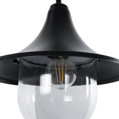 GLOBOSTAR® ANNIEL 01123 Vintage Φωτιστικό Τοίχου - Απλίκα με Ντουί 1 x E27 AC 220-240V IP20 - Μαύρο - Μ27 x Π40 x Υ56cm