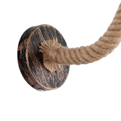 GLOBOSTAR® ROBLY 01125 Vintage Φωτιστικό Τοίχου - Απλίκα με Ντουί 1 x E27 AC 220-240V IP20 - Χάλκινο & Μπεζ - Μ26 x Π36 x Υ22cm