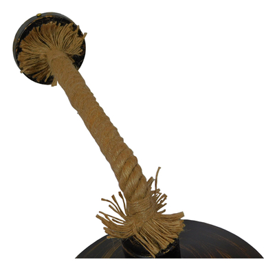 GLOBOSTAR® VINSA 01136 Boho Φωτιστικό Τοίχου - Απλίκα με Ντουί 1 x E27 AC 220-240V IP20 - Χάλκινο & Μπεζ - Μ50 x Π27 x Υ25cm