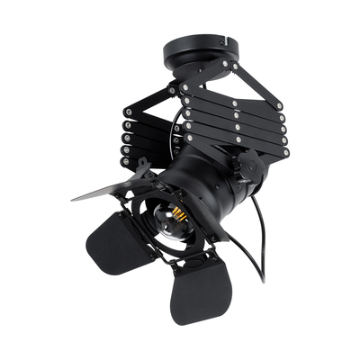 GLOBOSTAR® BROADWAY 01140 Vintage Φωτιστικό Οροφής με Ντουί 1 x E27 AC 220-240V IP20 - Μαύρο - Μ28 x Π25 x Υ100cm