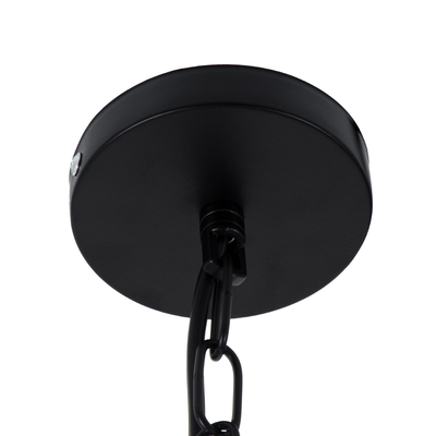 GLOBOSTAR® VITRUVIAN 01141 Boho Κρεμαστό Φωτιστικό Οροφής με Ντουί 4 x E14 AC 220-240V IP20 - Μαύρο & Μπεζ - Μ53 x Π53 x Υ53cm