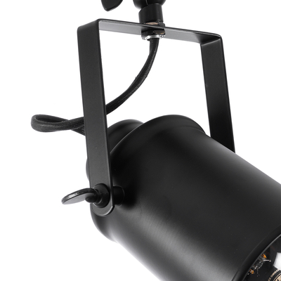 GLOBOSTAR® HOLLYWOOD 01153 Vintage Φωτιστικό Οροφής με Ντουί 1 x E27 AC 220-240V IP20 - Μαύρο - Μ8.5 x Π8.5 x Υ35cm