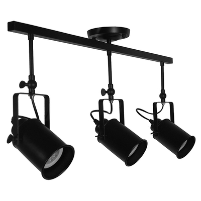 GLOBOSTAR® HOLLYWOOD 01155 Vintage Φωτιστικό Οροφής με Ντουί 3 x E27 AC 220-240V IP20 - Μαύρο - Μ13 x Π78 x Υ38cm