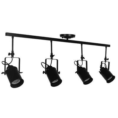 GLOBOSTAR® HOLLYWOOD 01156 Vintage Φωτιστικό Οροφής με Ντουί 4 x E27 AC 220-240V IP20 - Μαύρο - Μ13 x Π110 x Υ38cm