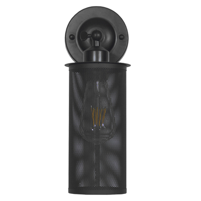 GLOBOSTAR® HOLVIA 01160 Vintage Φωτιστικό Τοίχου - Απλίκα με Ντουί 1 x E27 AC 220-240V IP20 - Μαύρο - Μ16 x Π12 x Υ34cm