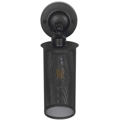 GLOBOSTAR® HOLVIA 01160 Vintage Φωτιστικό Τοίχου - Απλίκα με Ντουί 1 x E27 AC 220-240V IP20 - Μαύρο - Μ16 x Π12 x Υ34cm