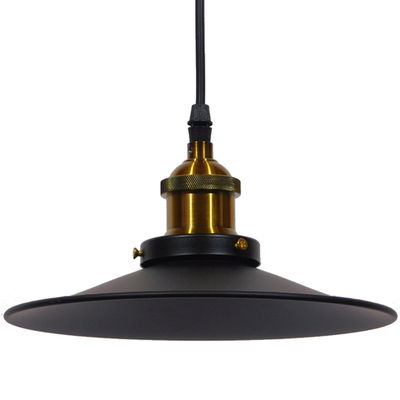 GLOBOSTAR® CARAVEL 01167 Vintage Κρεμαστό Φωτιστικό Οροφής με Ντουί 1 x E27 AC 220-240V IP20 - Μαύρο & Χρυσό - Μ22 x Π22 x Υ13cm