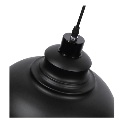 GLOBOSTAR® ANDY 01000 Μοντέρνο Κρεμαστό Φωτιστικό Οροφής με Ντουί 1 x E27 AC 220-240V IP20 - Μαύρο & Χρυσό - Μ35 x Π35 x Υ28cm