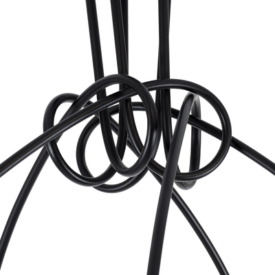 GLOBOSTAR® PAULELI 01127 Μοντέρνο Φωτιστικό Οροφής με Ντουί 5 x E27 AC 220-240V IP20 - Μαύρο - Μ76 x Π76 x Υ45cm