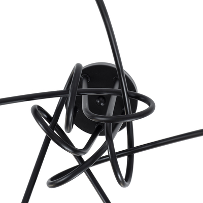 GLOBOSTAR® PAULELI 01127 Μοντέρνο Φωτιστικό Οροφής με Ντουί 5 x E27 AC 220-240V IP20 - Μαύρο - Μ76 x Π76 x Υ45cm