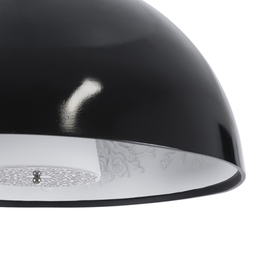 GLOBOSTAR® SERENIA 01151 Μοντέρνο Κρεμαστό Φωτιστικό Οροφής με Ντουί 1 x E27 AC 220-240V IP20 - Μαύρο & Λευκό - Μ40 x Π40 x Υ20cm