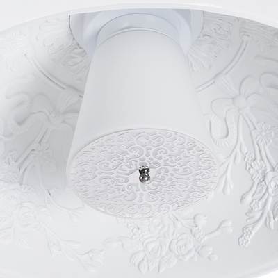 GLOBOSTAR® SERENIA 01152 Μοντέρνο Κρεμαστό Φωτιστικό Οροφής με Ντουί 1 x E27 AC 220-240V IP20 - Λευκό - Μ40 x Π40 x Υ20cm