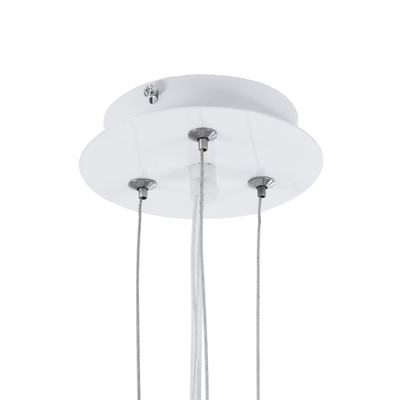 GLOBOSTAR® SERENIA 01152 Μοντέρνο Κρεμαστό Φωτιστικό Οροφής με Ντουί 1 x E27 AC 220-240V IP20 - Λευκό - Μ40 x Π40 x Υ20cm