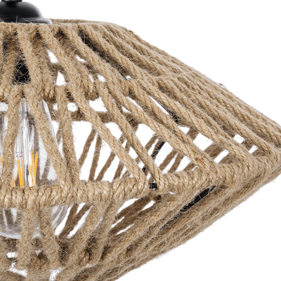 GLOBOSTAR® DOGMA 01187 Boho Κρεμαστό Φωτιστικό Οροφής με Ντουί 1 x E27 AC 220-240V IP20 - Μπεζ - Μ40 x Π40 x Υ20cm