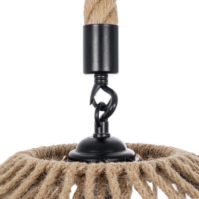 GLOBOSTAR® DOGMA 01187 Boho Κρεμαστό Φωτιστικό Οροφής με Ντουί 1 x E27 AC 220-240V IP20 - Μπεζ - Μ40 x Π40 x Υ20cm