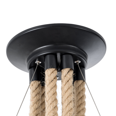 GLOBOSTAR® HELLET 01193 Vintage Κρεμαστό Φωτιστικό Οροφής με Ντουί 6 x E27 AC 220-240V IP20 - Μαύρο & Πράσινο - Μ72 x Π72 x Υ80cm