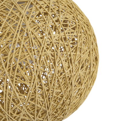 GLOBOSTAR® OCEANA 01200 Boho Κρεμαστό Φωτιστικό Οροφής με Ντουί 1 x E27 AC 220-240V IP20 - Μπεζ - Μ20 x Π20 x Υ20cm