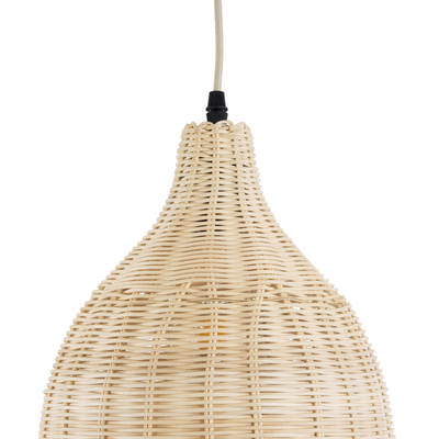 GLOBOSTAR® BAHAMAS 01202 Boho Κρεμαστό Φωτιστικό Οροφής με Ντουί 1 x E27 AC 220-240V IP20 - Μπεζ - Μ30 x Π30 x Υ40cm