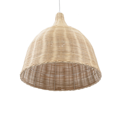 GLOBOSTAR® BAHAMAS 01203 Boho Κρεμαστό Φωτιστικό Οροφής με Ντουί 1 x E27 AC 220-240V IP20 - Μπεζ - Μ45 x Π45 x Υ47cm