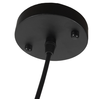 GLOBOSTAR® EARTH 01205 Vintage Κρεμαστό Φωτιστικό Οροφής με Ντουί 1 x E27 AC 220-240V IP20 - Μαύρο - Μ30 x Π30 x Υ30cm