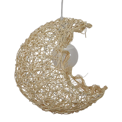 GLOBOSTAR® CRESCENT 01222 Vintage Κρεμαστό Φωτιστικό Οροφής με Ντουί 1 x E27 AC 220-240V IP20 - Μπεζ - Μ30 x Π20 x Υ35cm