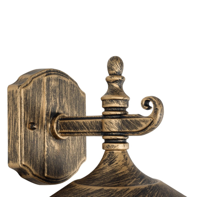 GLOBOSTAR® PHAROS 01228 Vintage Φωτιστικό Τοίχου - Απλίκα με Ντουί 1 x E27 AC 220-240V IP20 - Μπρούτζινο Εφέ Σκουριάς - Μ17 x Π19 x Υ29cm