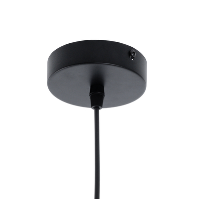 GLOBOSTAR® RUHIEL 01233 Μοντέρνο Κρεμαστό Φωτιστικό Οροφής με Ντουί 1 x E27 AC 220-240V IP20 - Μαύρο & Μπεζ - Μ18 x Π18 x Υ12cm