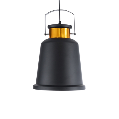 GLOBOSTAR® NUNZIATA 01236 Vintage Κρεμαστό Φωτιστικό Οροφής με Ντουί 1 x E27 AC 220-240V IP20 - Μαύρο & Χρυσό - Μ26 x Π26 x Υ40cm