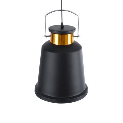 GLOBOSTAR® NUNZIATA 01236 Vintage Κρεμαστό Φωτιστικό Οροφής με Ντουί 1 x E27 AC 220-240V IP20 - Μαύρο & Χρυσό - Μ26 x Π26 x Υ40cm