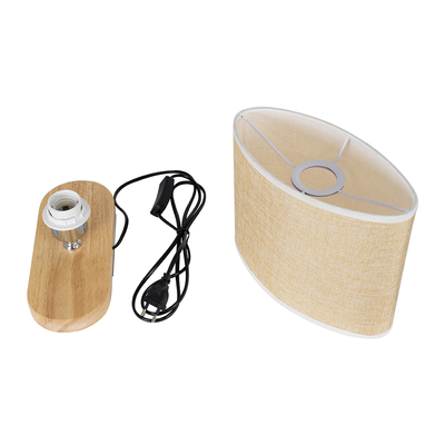 GLOBOSTAR® CHIARA 01241 Boho Επιτραπέζιο Φωτιστικό Πορτατίφ με Ντουί 1 x E27 AC 220-240V IP20 - Μπεζ - Μ25 x Π12 x Υ26cm