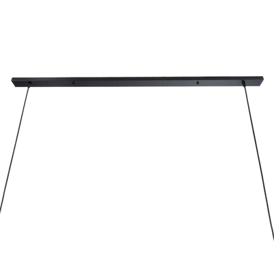 GLOBOSTAR® ALFREDA 01242 Μοντέρνο Κρεμαστό Φωτιστικό Οροφής με Ντουί 10 x E27 AC 220-240V IP20 - Μαύρο - Μ140 x Π18 x Υ7cm