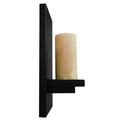 GLOBOSTAR® ODILIA 01245 Vintage Φωτιστικό Τοίχου - Απλίκα με Ντουί 1 x E27 AC 220-240V IP20 - Μαύρο & Μπεζ - Μ10 x Π14 x Υ30cm