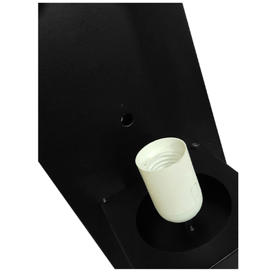 GLOBOSTAR® ODILIA 01245 Vintage Φωτιστικό Τοίχου - Απλίκα με Ντουί 1 x E27 AC 220-240V IP20 - Μαύρο & Μπεζ - Μ10 x Π14 x Υ30cm