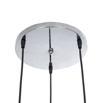 GLOBOSTAR® RAINELDA 01246 Μοντέρνο Κρεμαστό Φωτιστικό Οροφής με Ντουί 3 x E27 AC 220-240V IP20 - Μαύρο & Λευκό - Μ35 x Π35 x Υ110cm