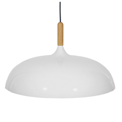 GLOBOSTAR® VALLETE 01256 Μοντέρνο Κρεμαστό Φωτιστικό Οροφής με Ντουί 1 x E27 AC 220-240V IP20 - Λευκό & Μπεζ - Μ45 x Π45 x Υ27cm