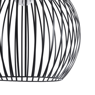 GLOBOSTAR® SCANDI 01266 Μοντέρνο Κρεμαστό Φωτιστικό Οροφής με Ντουί 1 x E27 AC 220-240V IP20 - Μαύρο - Μ38 x Π38 x Υ50cm