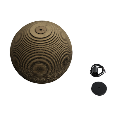 GLOBOSTAR® SANTORINI 01289 Boho Κρεμαστό Φωτιστικό Οροφής με Ντουί 1 x E27 AC 220-240V IP20 - Καφέ - Μ40 x Π40 x Y35cm