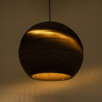 GLOBOSTAR® SANTORINI 01289 Boho Κρεμαστό Φωτιστικό Οροφής με Ντουί 1 x E27 AC 220-240V IP20 - Καφέ - Μ40 x Π40 x Y35cm