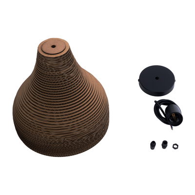 GLOBOSTAR® SANTORINI 01292 Boho Κρεμαστό Φωτιστικό Οροφής με Ντουί 1 x E27 AC 220-240V IP20 - Καφέ - Μ30 x Π30 x Y30cm